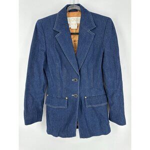 Escada Vintage Denim Blazer Jacket Women’s 34 READ US 4